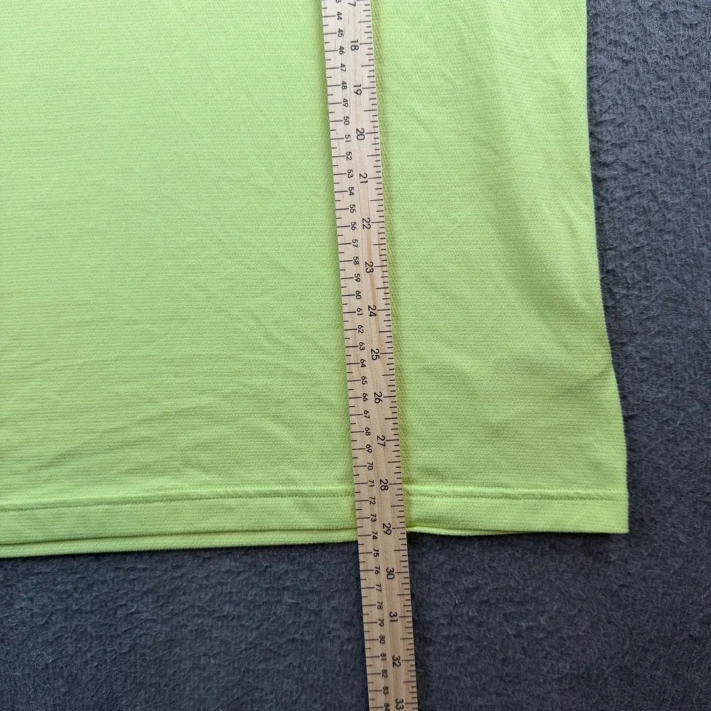 Adidas‎ Polo Shirt Men's Large Lime Green Recycled Polyester Athletic Golf Tee